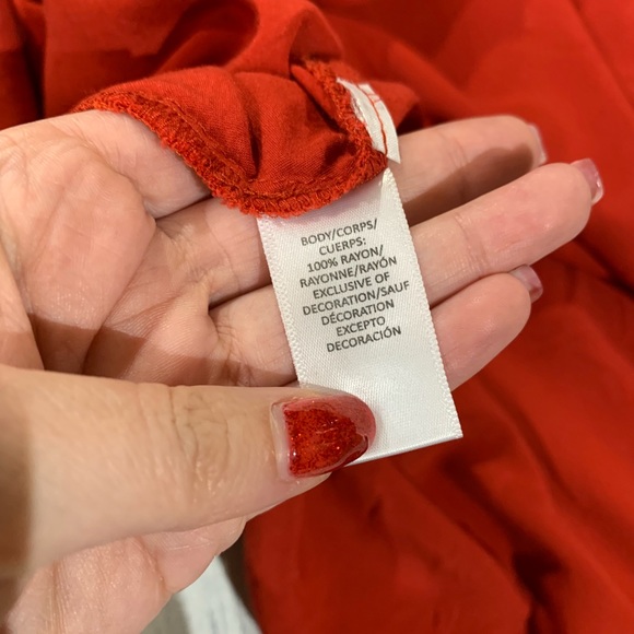 Loft Red Bohemian Shirt Dress - Picture 8 of 8